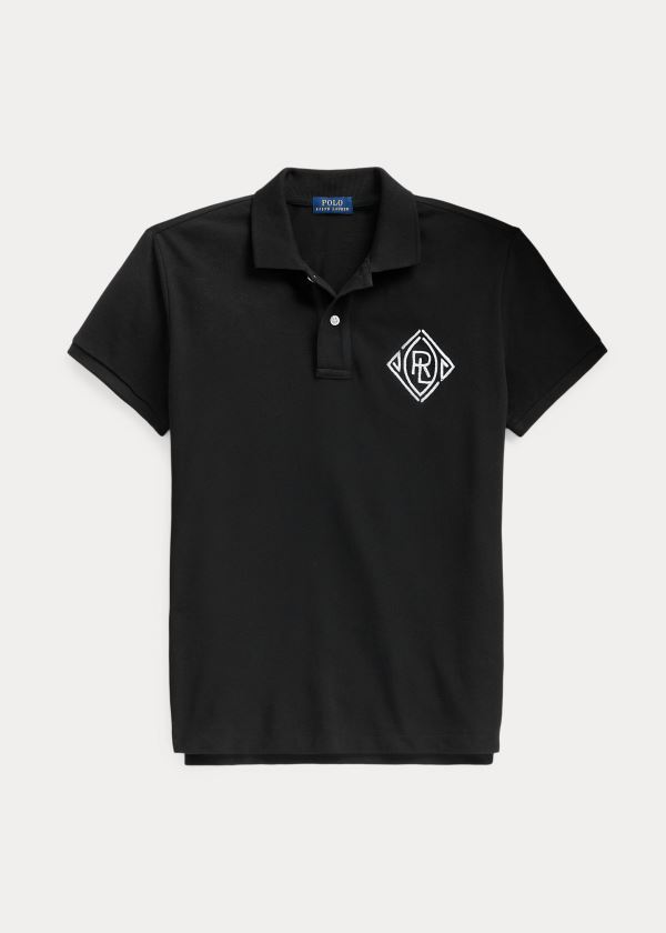 Ralph Lauren Classic Fit Beaded Polo Shirt Černé | pOChOefQ