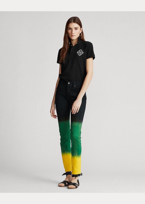 Ralph Lauren Classic Fit Beaded Polo Shirt Černé | pOChOefQ