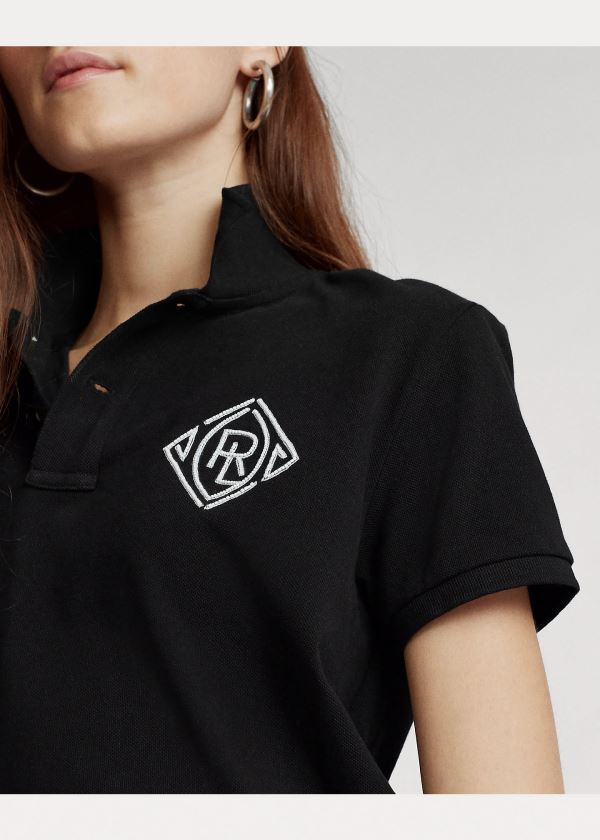 Ralph Lauren Classic Fit Beaded Polo Shirt Černé | pOChOefQ