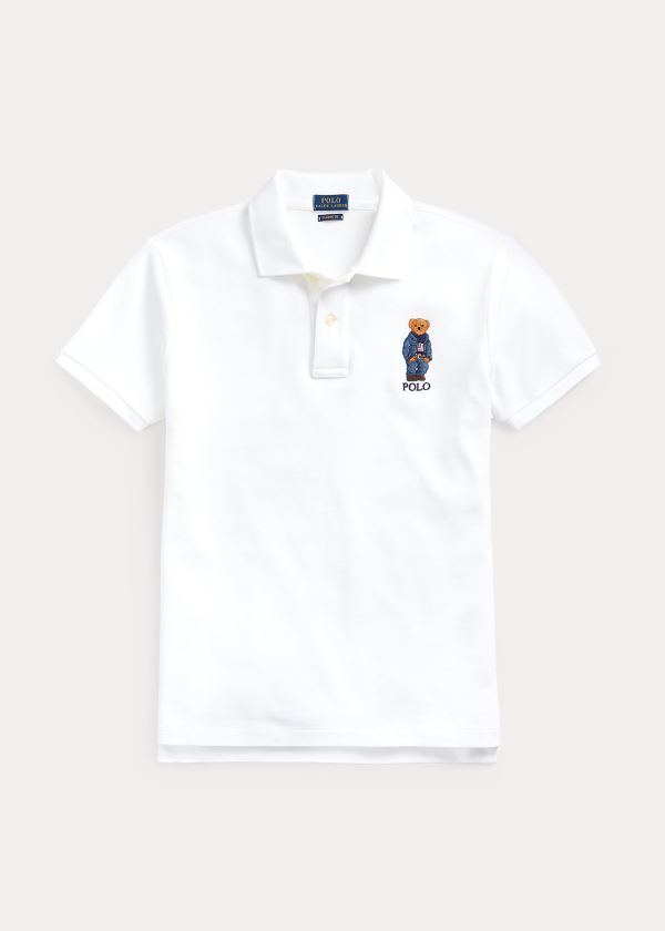 Ralph Lauren Classic Fit Bear Polo Shirt Bílé | Rp0Ztr0Q