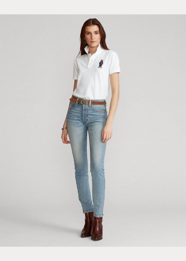 Ralph Lauren Classic Fit Bear Polo Shirt Bílé | Rp0Ztr0Q