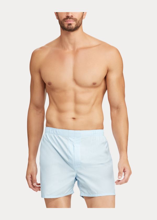 Ralph Lauren Classic Fit Boxerské 3-Pack Blankyt Tmavě Blankyt Bílé | EhFJDt2a