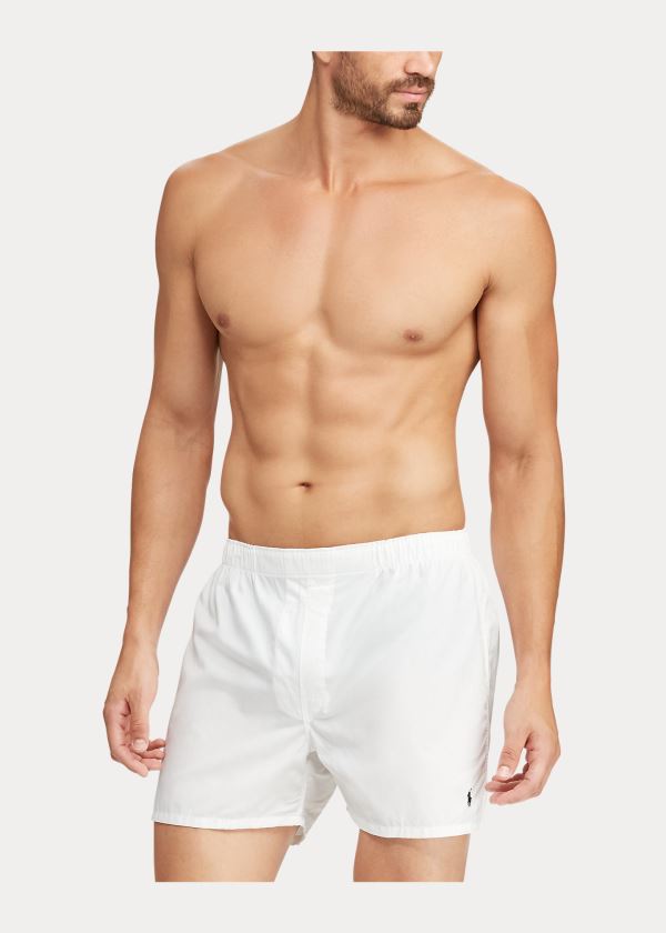 Ralph Lauren Classic Fit Boxerské 3-Pack Blankyt Tmavě Blankyt Bílé | EhFJDt2a