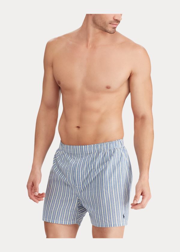 Ralph Lauren Classic Fit Boxerské 3-Pack Blankyt Proužek | weQtd3CM