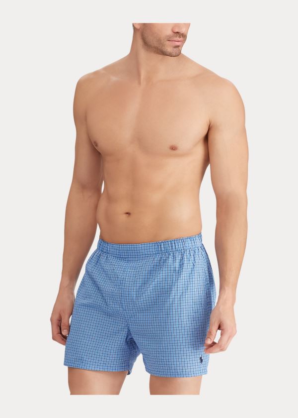 Ralph Lauren Classic Fit Boxerské 3-Pack Blankyt Proužek | weQtd3CM