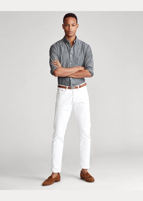 Ralph Lauren Classic Fit Chambray Shirt Světle Šedé | ooR6o2zC