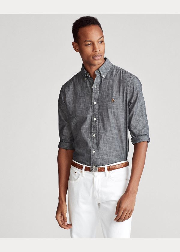 Ralph Lauren Classic Fit Chambray Shirt Světle Šedé | ooR6o2zC
