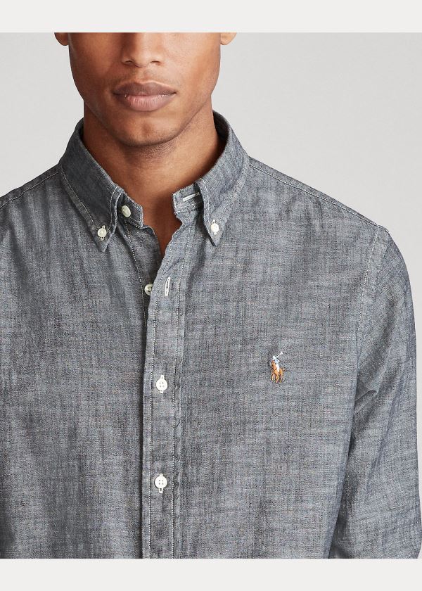 Ralph Lauren Classic Fit Chambray Shirt Světle Šedé | ooR6o2zC