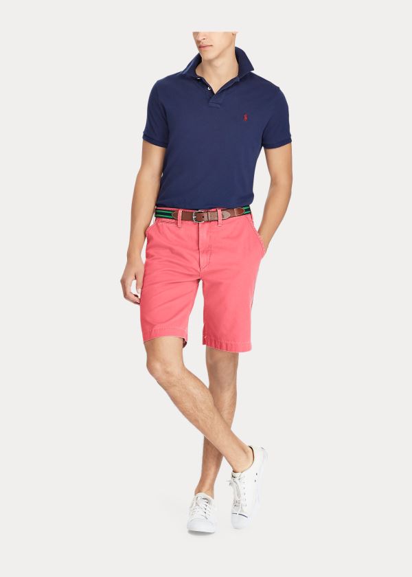 Ralph Lauren Classic Fit Chino Krátké Červené | BxG9OzW2