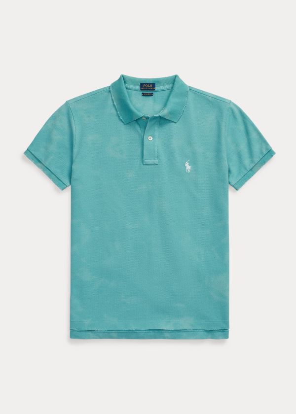 Ralph Lauren Classic Fit Frayed Polo Shirt Tyrkysové | fC5avefd