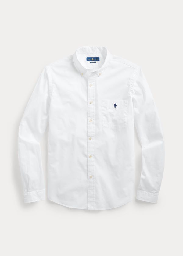 Ralph Lauren Classic Fit Garment-Dyed Shirt Bílé | gajSQbcn
