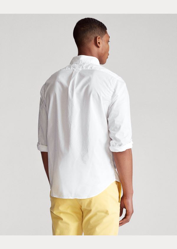 Ralph Lauren Classic Fit Garment-Dyed Shirt Bílé | gajSQbcn