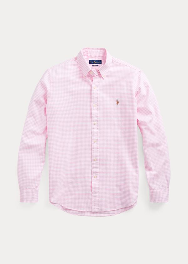 Ralph Lauren Classic Fit Gingham Shirt Růžové Bílé | UeI3RxPD