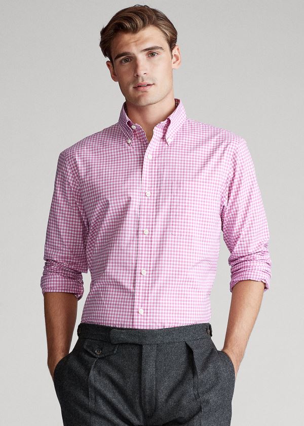 Ralph Lauren Classic Fit Gingham Shirt Růžové Bílé | iEbFLNOF