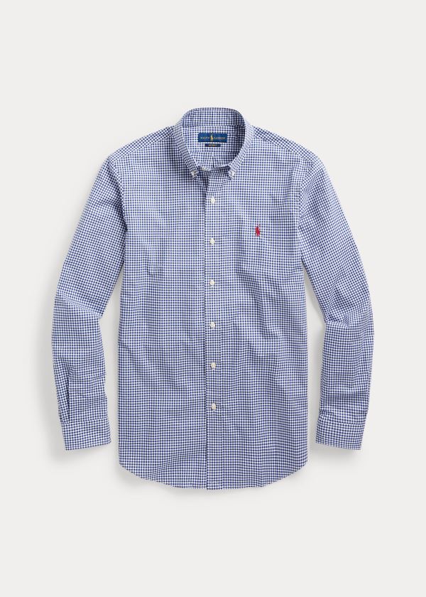 Ralph Lauren Classic Fit Gingham Shirt Tmavě Blankyt Bílé | FBgs65ts