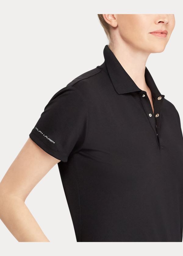 Ralph Lauren Classic Fit Golfové Tour Polo Černé | jcWclck4