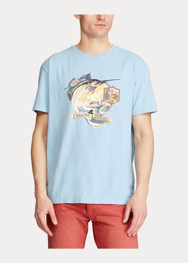 Ralph Lauren Classic Fit Graphic T-Shirt Blankyt | IGTwmHls
