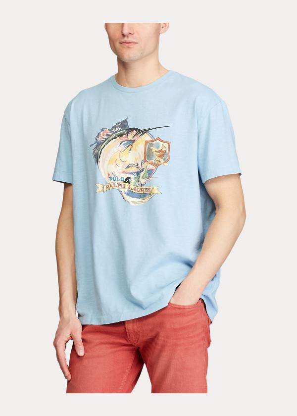 Ralph Lauren Classic Fit Graphic T-Shirt Blankyt | IGTwmHls