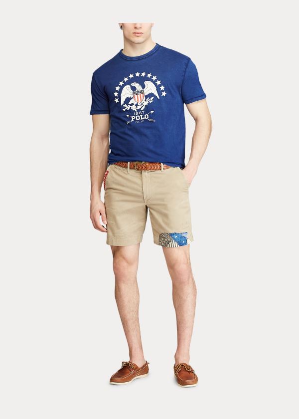 Ralph Lauren Classic Fit Graphic T-Shirt Tmavě Blankyt Královská Modrá | S74gAgto