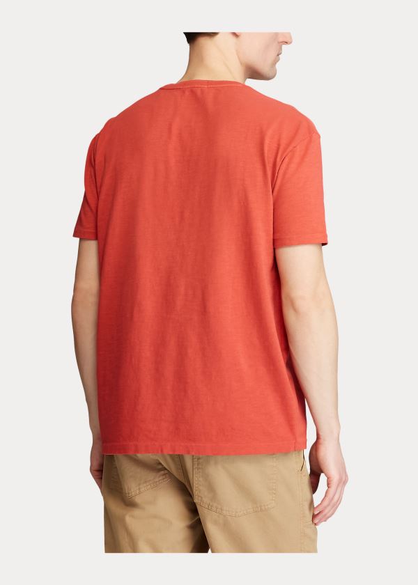 Ralph Lauren Classic Fit Graphic T-Shirt Červené | UEOeavxt