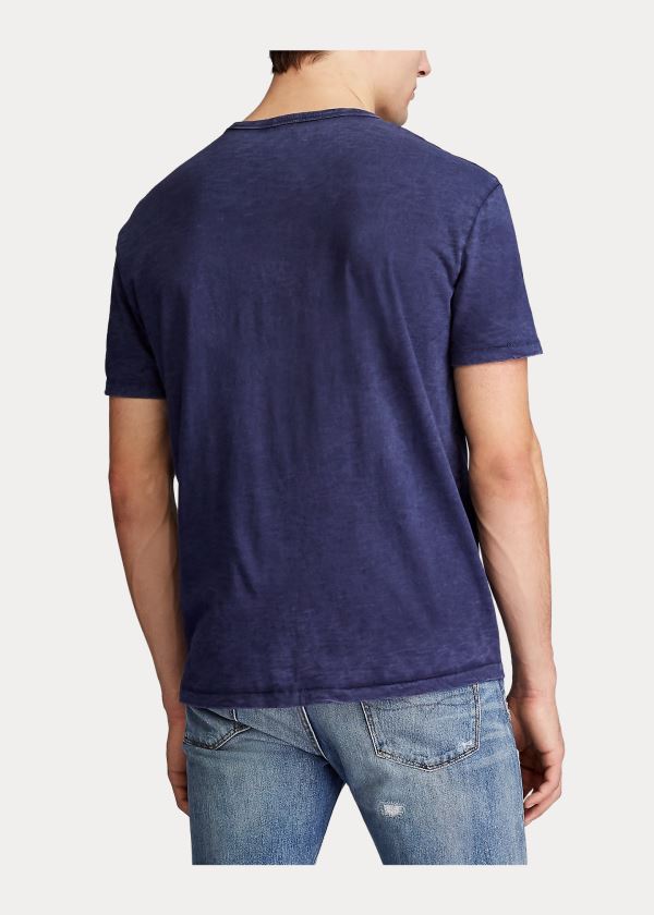 Ralph Lauren Classic Fit Graphic T-Shirt Tmavě Blankyt | rRggwzZW