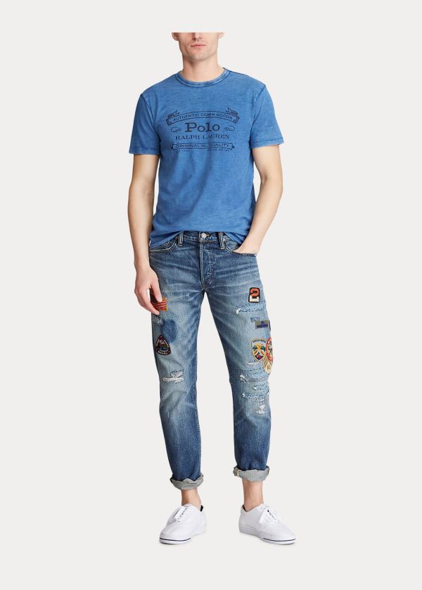 Ralph Lauren Classic Fit Graphic T-Shirt Královská Modrá Blankyt | uL8xsLLA