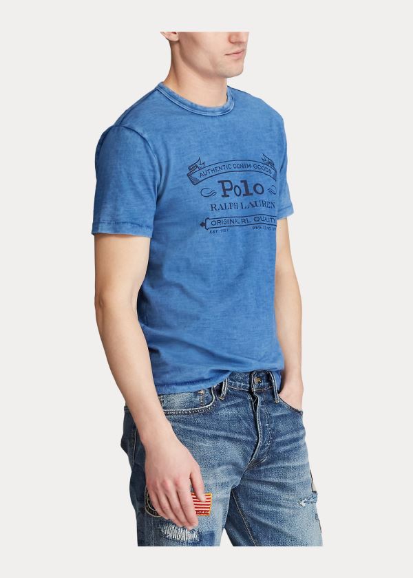 Ralph Lauren Classic Fit Graphic T-Shirt Královská Modrá Blankyt | uL8xsLLA