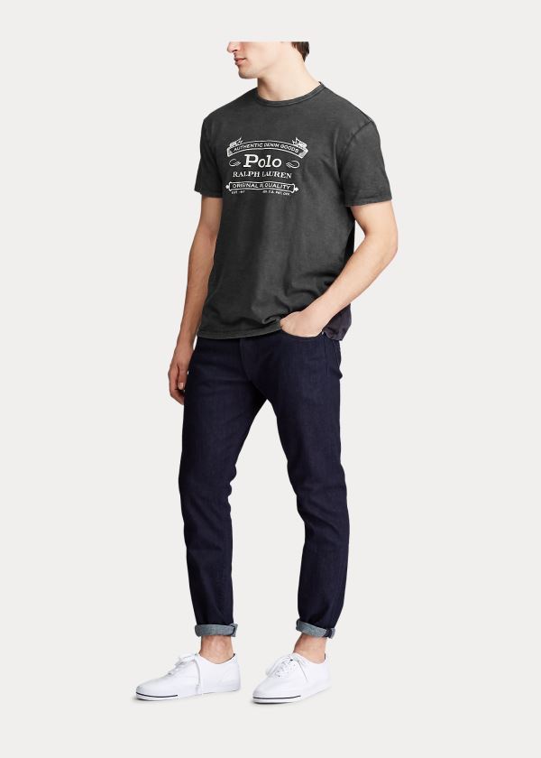 Ralph Lauren Classic Fit Graphic T-Shirt Černé | uWpBmOS8