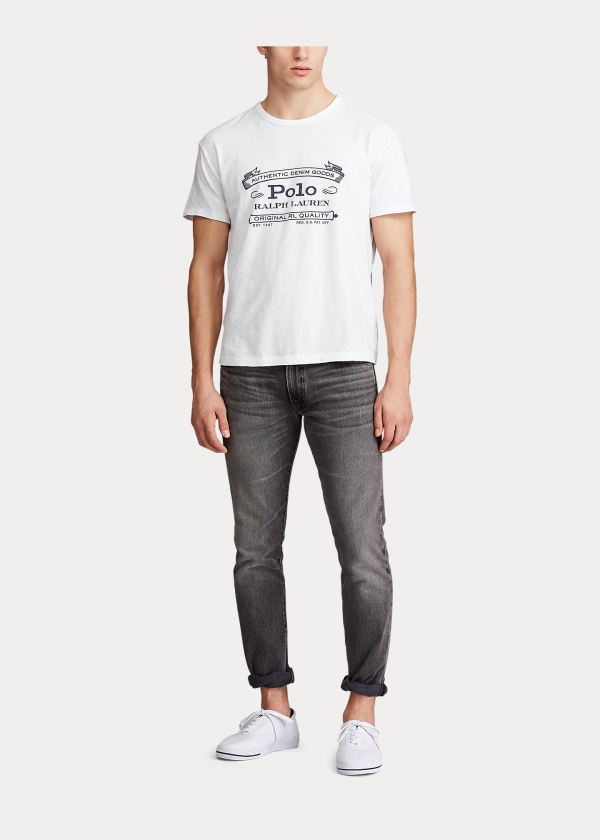 Ralph Lauren Classic Fit Graphic T-Shirt Bílé | z7fzbLv8