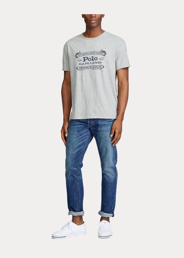 Ralph Lauren Classic Fit Graphic T-Shirt Šedé | znvvhus1