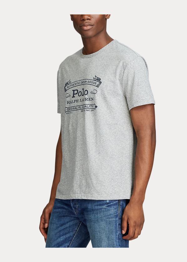 Ralph Lauren Classic Fit Graphic T-Shirt Šedé | znvvhus1