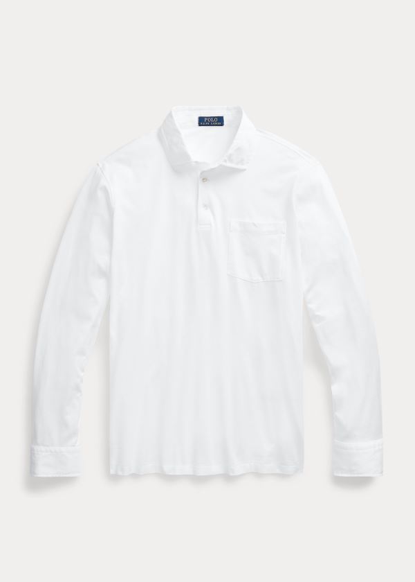 Ralph Lauren Classic Fit Jersey Polo Shirt Bílé | kUJIdYgt