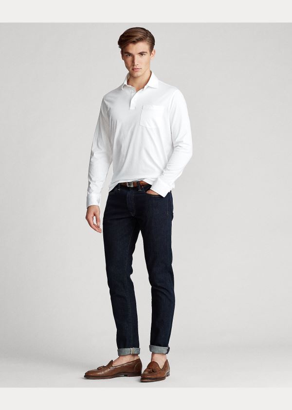Ralph Lauren Classic Fit Jersey Polo Shirt Bílé | kUJIdYgt