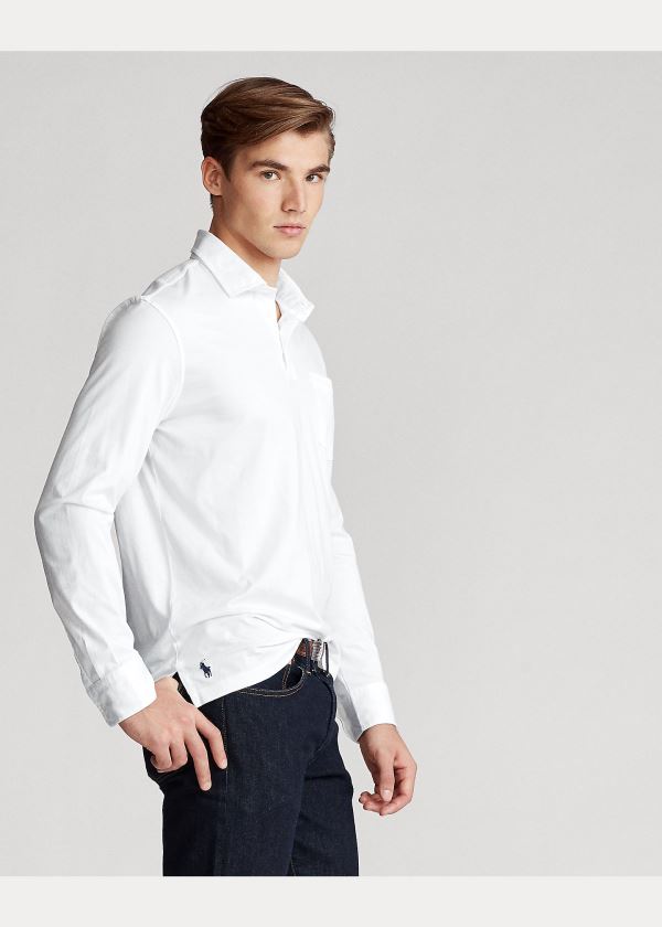 Ralph Lauren Classic Fit Jersey Polo Shirt Bílé | kUJIdYgt