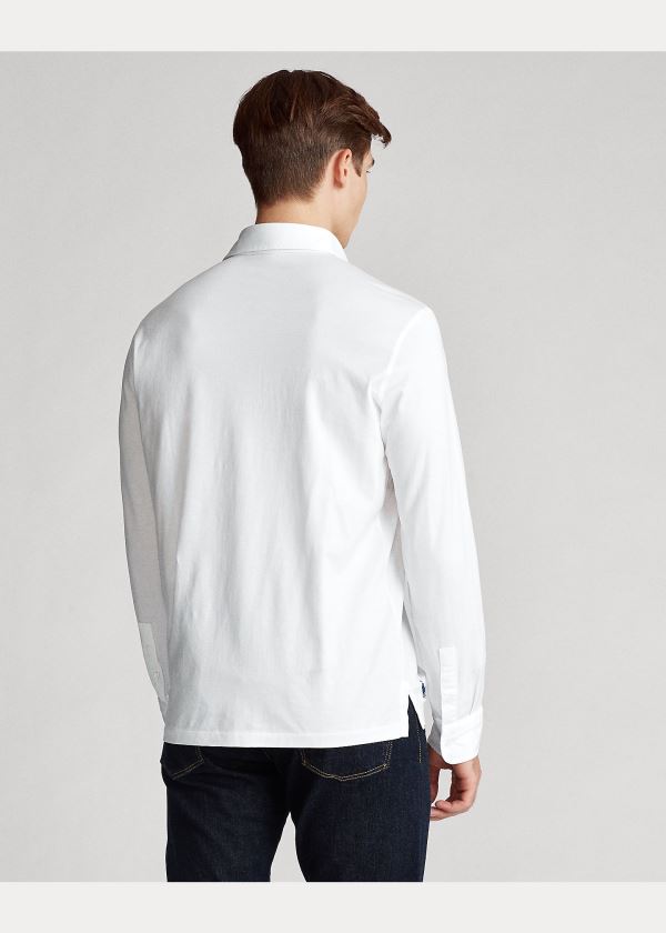 Ralph Lauren Classic Fit Jersey Polo Shirt Bílé | kUJIdYgt
