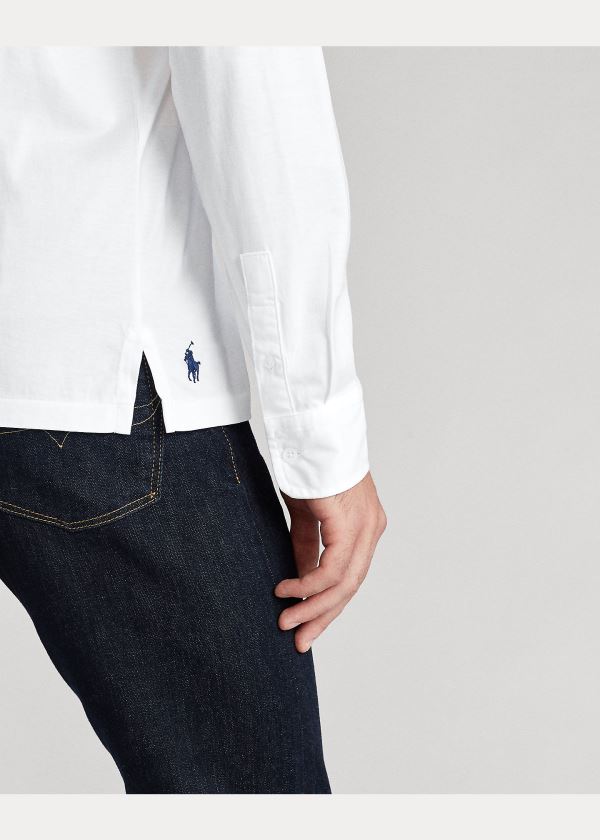 Ralph Lauren Classic Fit Jersey Polo Shirt Bílé | kUJIdYgt