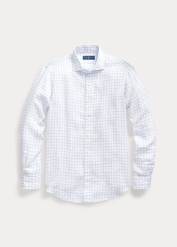 Ralph Lauren Classic Fit Linen Shirt Bílé Blankyt | E3rI1kuE