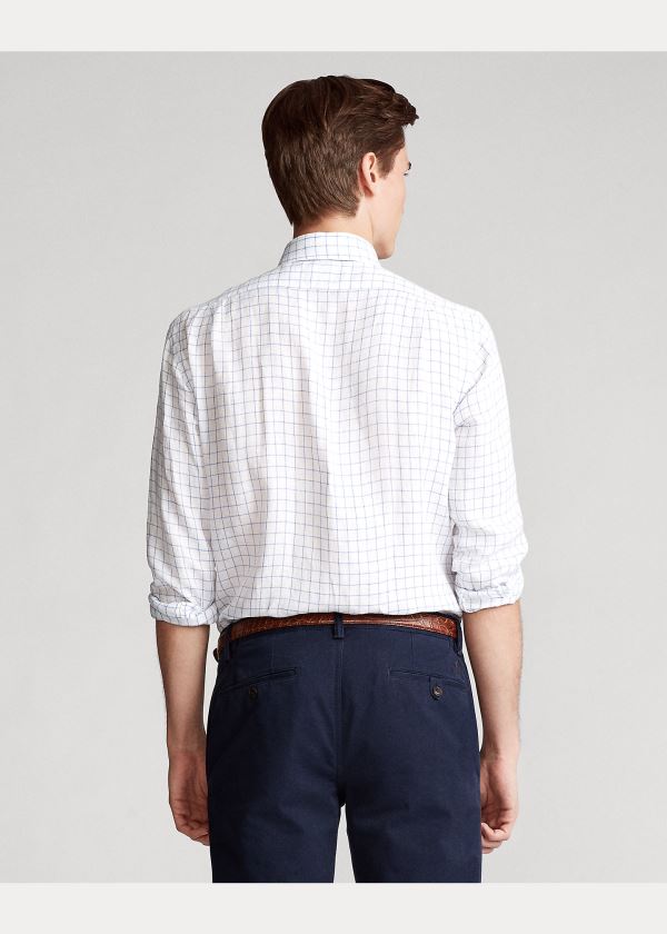 Ralph Lauren Classic Fit Linen Shirt Bílé Blankyt | E3rI1kuE