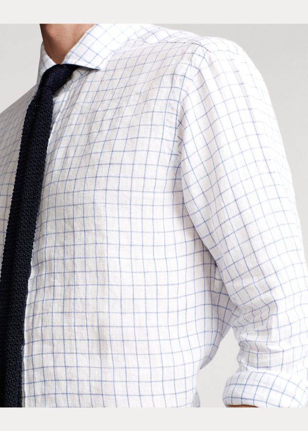 Ralph Lauren Classic Fit Linen Shirt Bílé Blankyt | E3rI1kuE