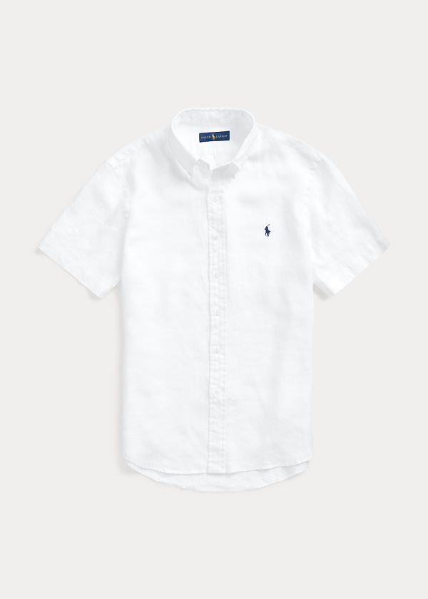 Ralph Lauren Classic Fit Linen Shirt Bílé | QPgqgyGp