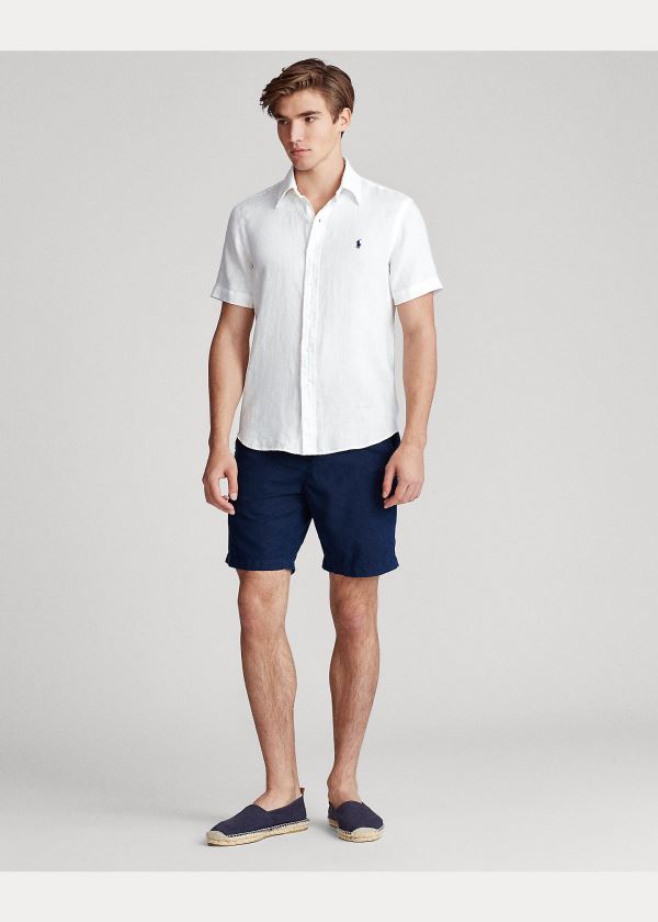 Ralph Lauren Classic Fit Linen Shirt Bílé | QPgqgyGp