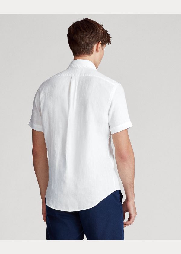 Ralph Lauren Classic Fit Linen Shirt Bílé | QPgqgyGp