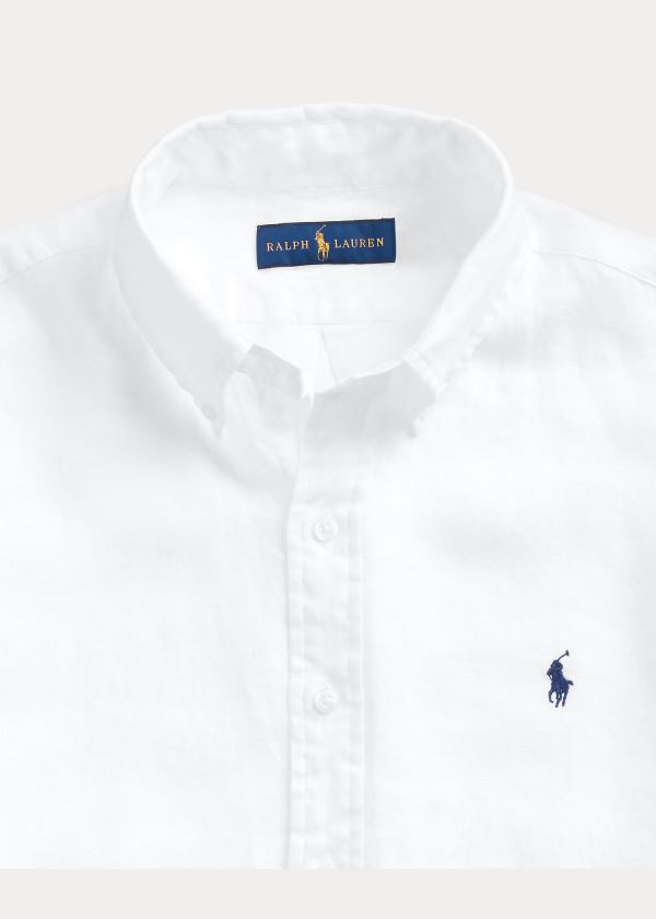 Ralph Lauren Classic Fit Linen Shirt Bílé | QPgqgyGp