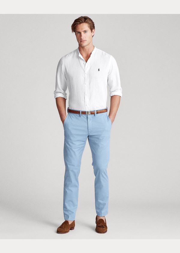 Ralph Lauren Classic Fit Linen Shirt Bílé | Zf2e5aPj