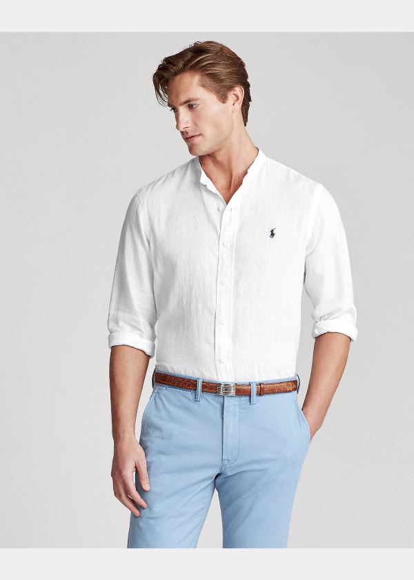 Ralph Lauren Classic Fit Linen Shirt Bílé | Zf2e5aPj