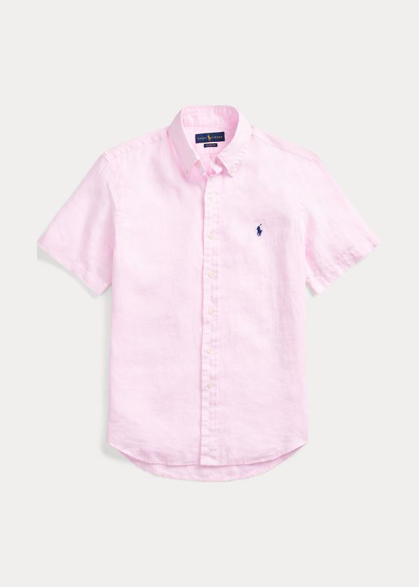 Ralph Lauren Classic Fit Linen Shirt Růžové | 2nOtwQAB