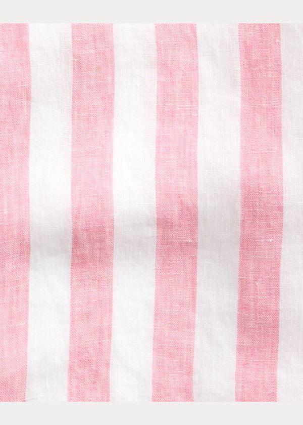 Ralph Lauren Classic Fit Linen Shirt Růžové Bílé | Akp2A9VB