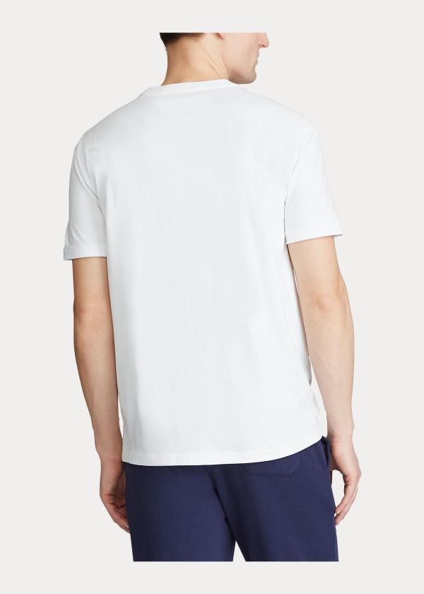 Ralph Lauren Classic Fit Logo T-Shirt Bílé | VnJ0aHVE
