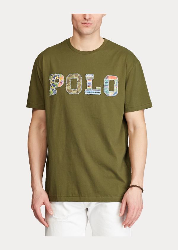 Ralph Lauren Classic Fit Logo T-Shirt Tmavě Olivy Zelené | 9jCcqbuG