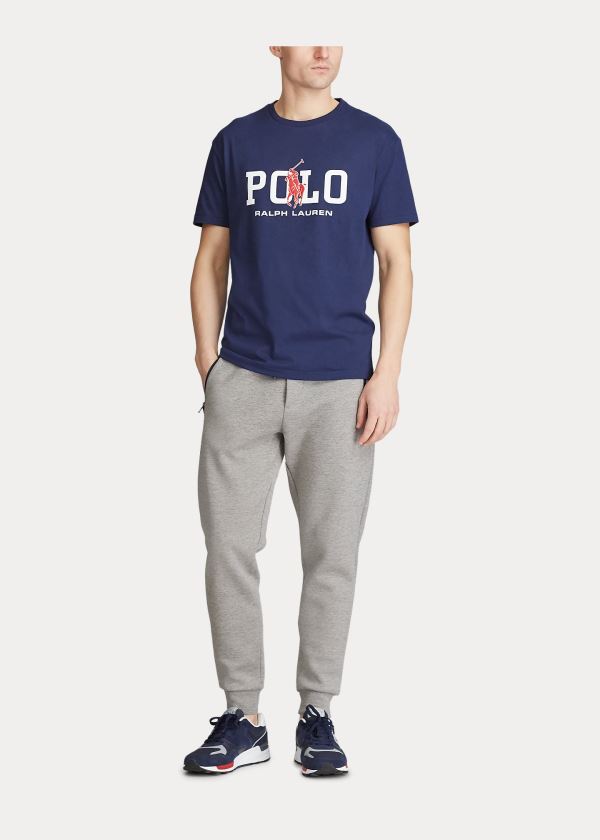 Ralph Lauren Classic Fit Logo T-Shirt Tmavě Blankyt | LYAU2rvf